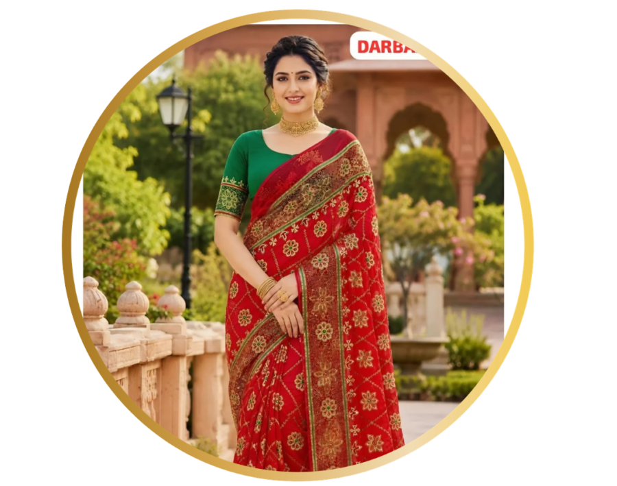 Darbari Saree | Panetar Chundadi Gharchola